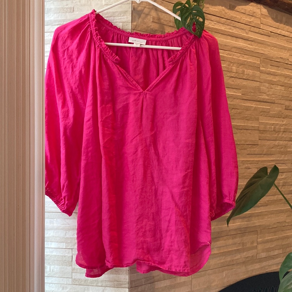 J. Jill 100% linen top (M)